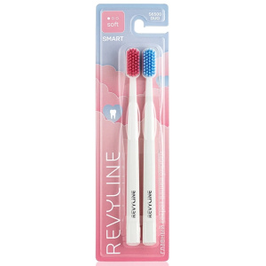 Набор зубных щеток Revyline S6500 Smart Duo, White и Pink White и Blue